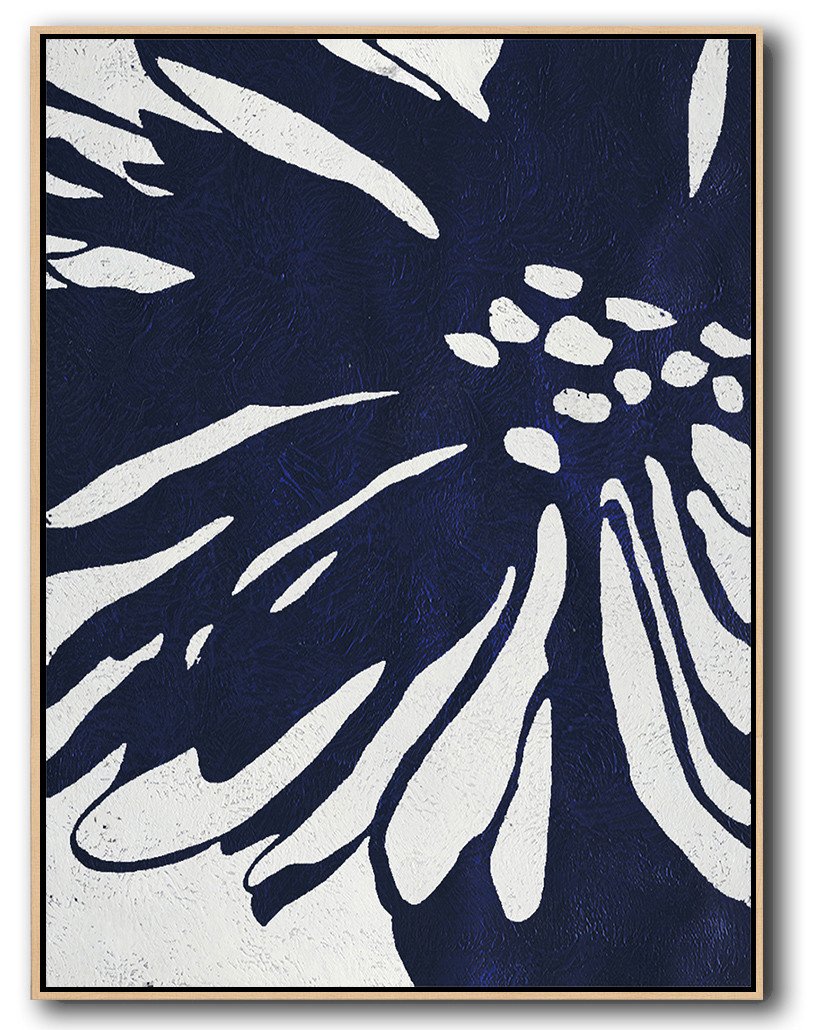 Navy Blue Minimalist Art #NV287B